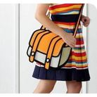 Spacious 2D Cartoon Messenger Bag for Kawaii Goods - Purse