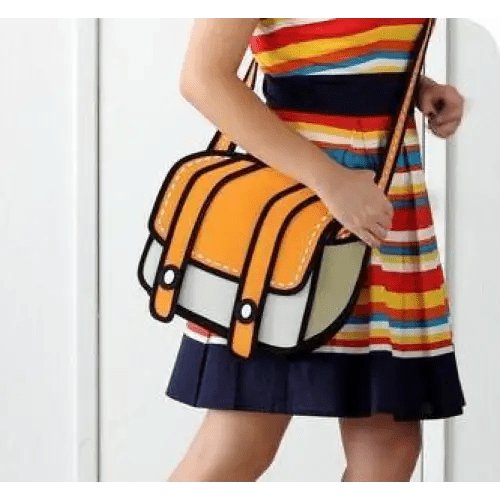 Spacious 2D Cartoon Messenger Bag for Kawaii Goods - Cosparty