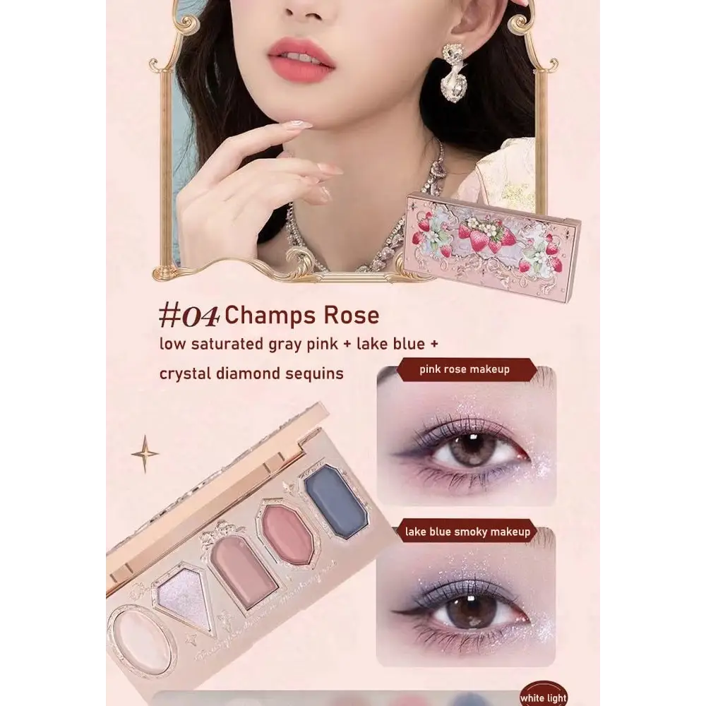 Berry Angelic Eyeshadow Palette - 4 Champs Rose - eyeshadow