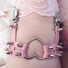 Spiky Garter Belt with Punk Rock Style and Metal Heart - Cosparty