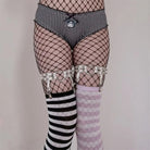 Spiky Garter Belt with Punk Rock Style and Metal Heart - Cosparty