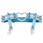 Spiky Garter Belt with Punk Rock Style and Metal Heart - Cosparty