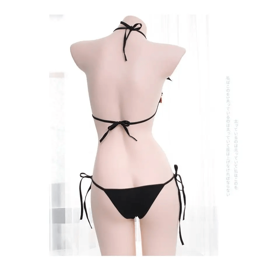 Spooky Bat Wing Lingerie Set for Halloween Enthusiasts - Cosparty