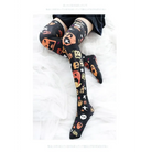 Spooky Halloween Pumpkin Print Lolita Thigh High Stockings - socks