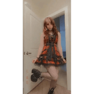 Spooky Tartan Plaid Lace - Up Gothic Dress for Dark Fashion Lovers - Cosparty