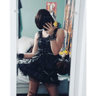 Spooky Tartan Plaid Lace - Up Gothic Dress for Dark Fashion Lovers - Cosparty