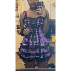 Spooky Tartan Plaid Lace - Up Gothic Dress for Dark Fashion Lovers - Cosparty