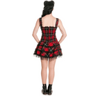 Spooky Tartan Plaid Lace - Up Gothic Dress for Dark Fashion Lovers - Cosparty
