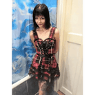 Spooky Tartan Plaid Lace - Up Gothic Dress for Dark Fashion Lovers - Cosparty