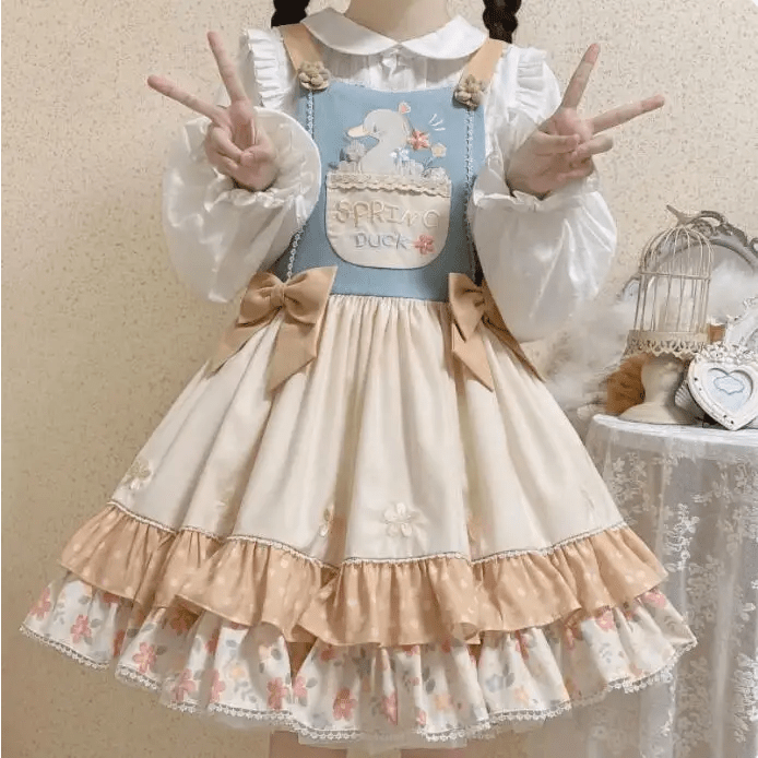 Spring Ducky Themed Lolita Dress for Kawaii Princesses - Cosparty