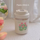 Spring Tulip Water Bottles for Your Hydrating Adventures - Plastic 450ml (Style 2)