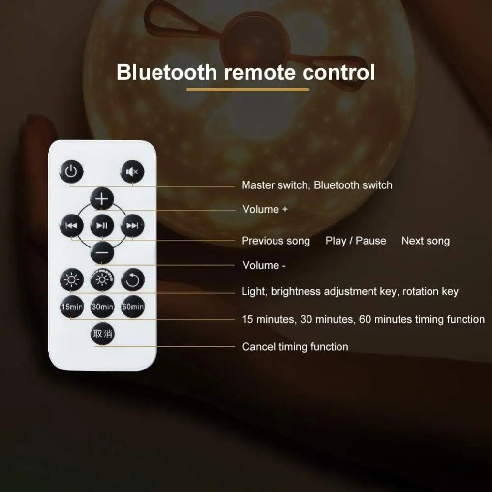 Starry Projector with Bluetooth Speaker and Remote Control Function - decorations