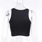 Stay Naked Or Wear Black Gothic Cropped Tank Top - Cosparty