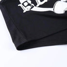 Stay Naked Or Wear Black Gothic Cropped Tank Top - Cosparty