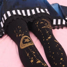 Steampunk Inspired Tights in Maroon, Navy Blue, and Jet Black - Cosparty