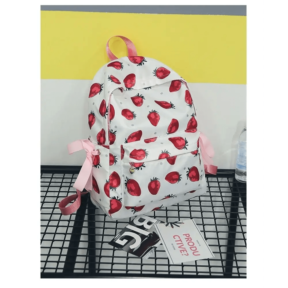 Strawberry Aesthetic Backpack for Harajuku and J - Fashion Lovers - Cosparty