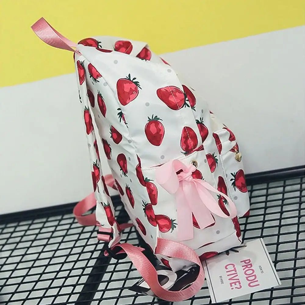 Strawberry Aesthetic Backpack for Harajuku and J - Fashion Lovers - Cosparty