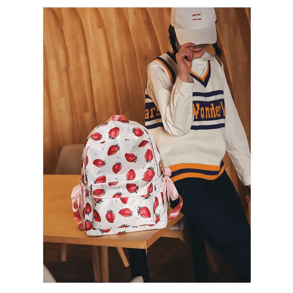 Strawberry Aesthetic Backpack for Harajuku and J - Fashion Lovers - Cosparty