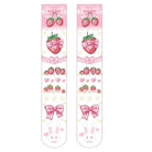 Strawberry Babe Stockings with Berry and Baby Bun Print - Cosparty