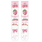Strawberry Babe Stockings with Berry and Baby Bun Print - Cosparty