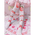 Strawberry Babe Stockings with Berry and Baby Bun Print - Cosparty