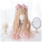 Strawberry Blond Wavy Lolita Wig with Fringe and Highlights - Cosparty