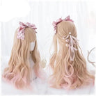 Strawberry Blond Wavy Lolita Wig with Fringe and Highlights - Cosparty