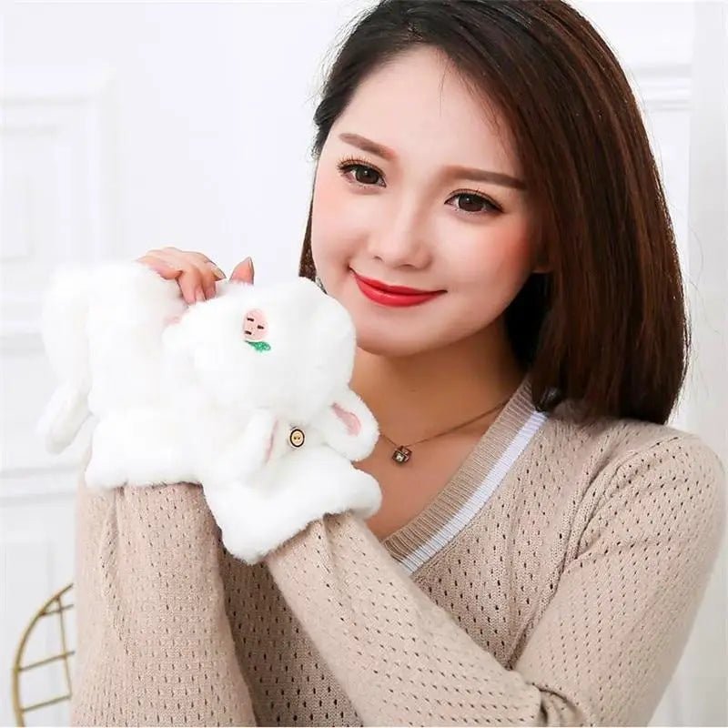 Strawberry Bunny Plush Mittens in New Condition Org In Stock - Cosparty