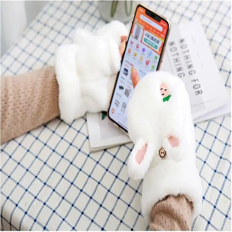 Strawberry Bunny Plush Mittens in New Condition Org In Stock - Cosparty