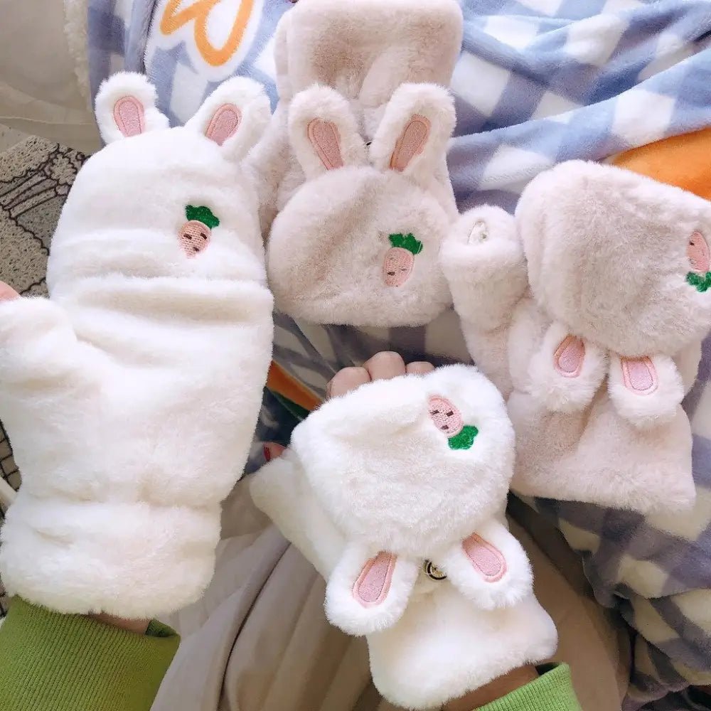 Strawberry Bunny Plush Mittens in New Condition Org In Stock - Cosparty