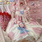 Strawberry Cow Print Lolita Dress for Pastel Princesses - Cosparty