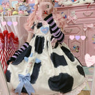 Strawberry Cow Print Lolita Dress for Pastel Princesses - Cosparty
