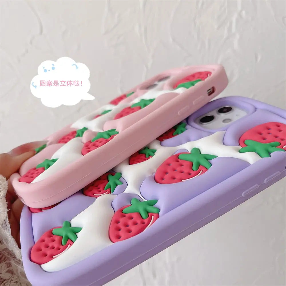 Strawberry Cream iPhone Case for a Cute and Irresistible Look - iphone case