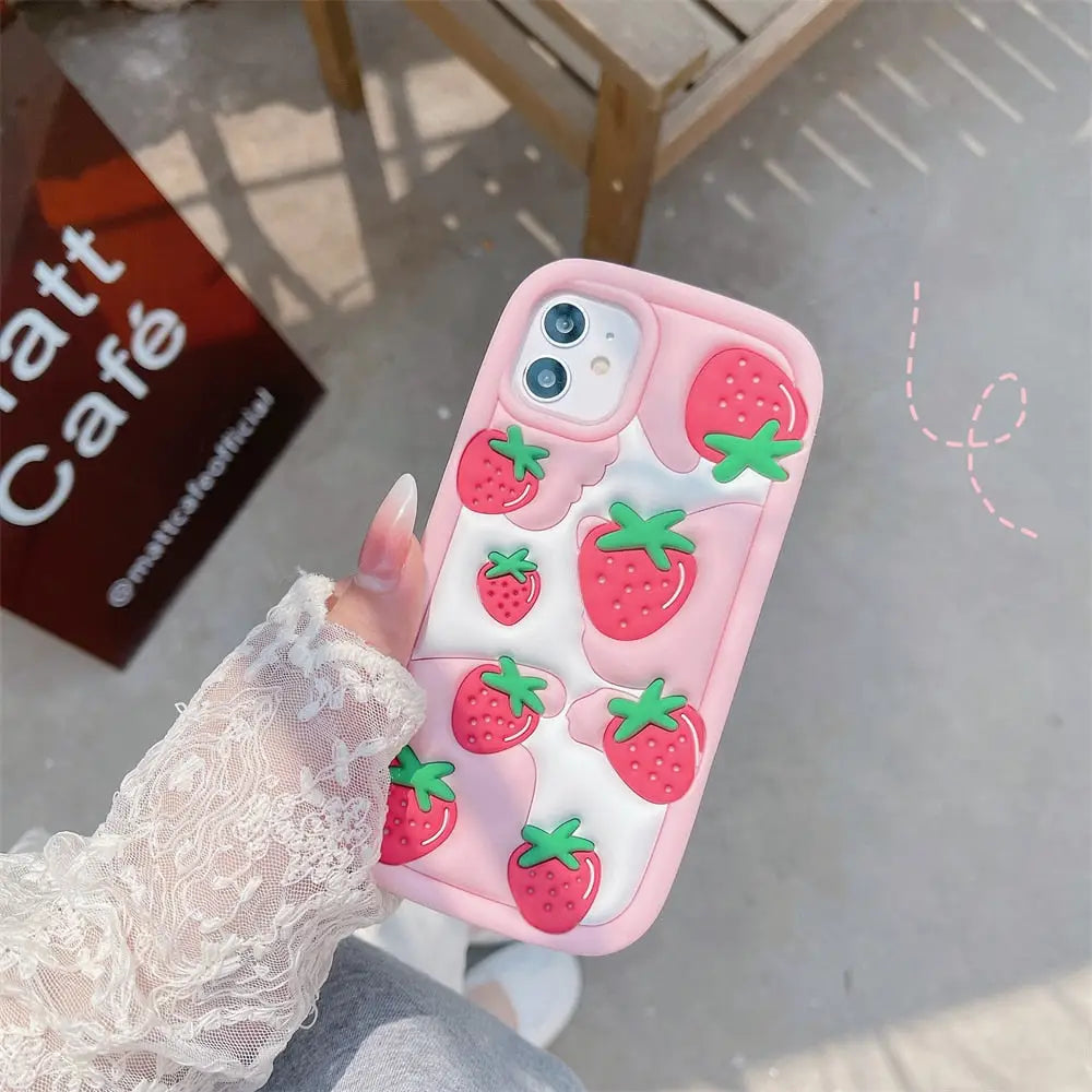 Strawberry Cream iPhone Case for a Cute and Irresistible Look - iphone case