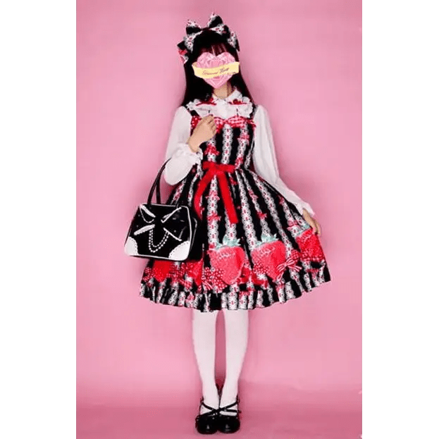 Strawberry Field Dress with Matching Bow Headband - Cosparty