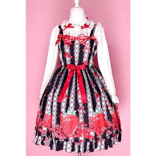 Strawberry Field Dress with Matching Bow Headband - Dress