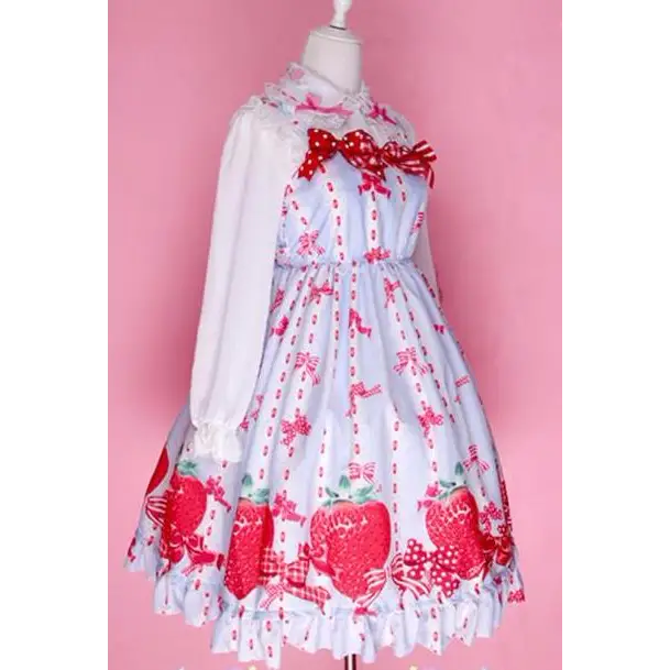 Strawberry Field Dress with Matching Bow Headband - Dress