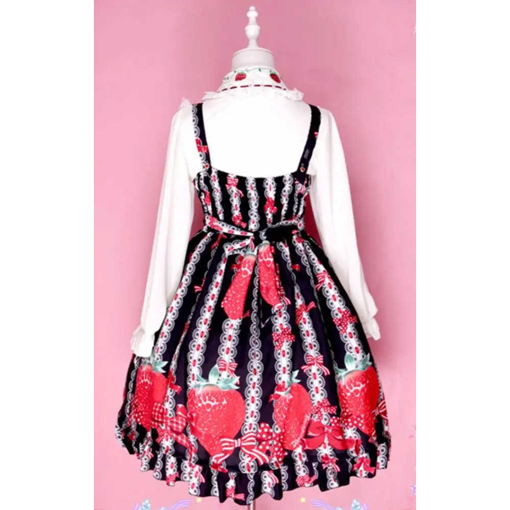 Strawberry Field Dress with Matching Bow Headband - Dress