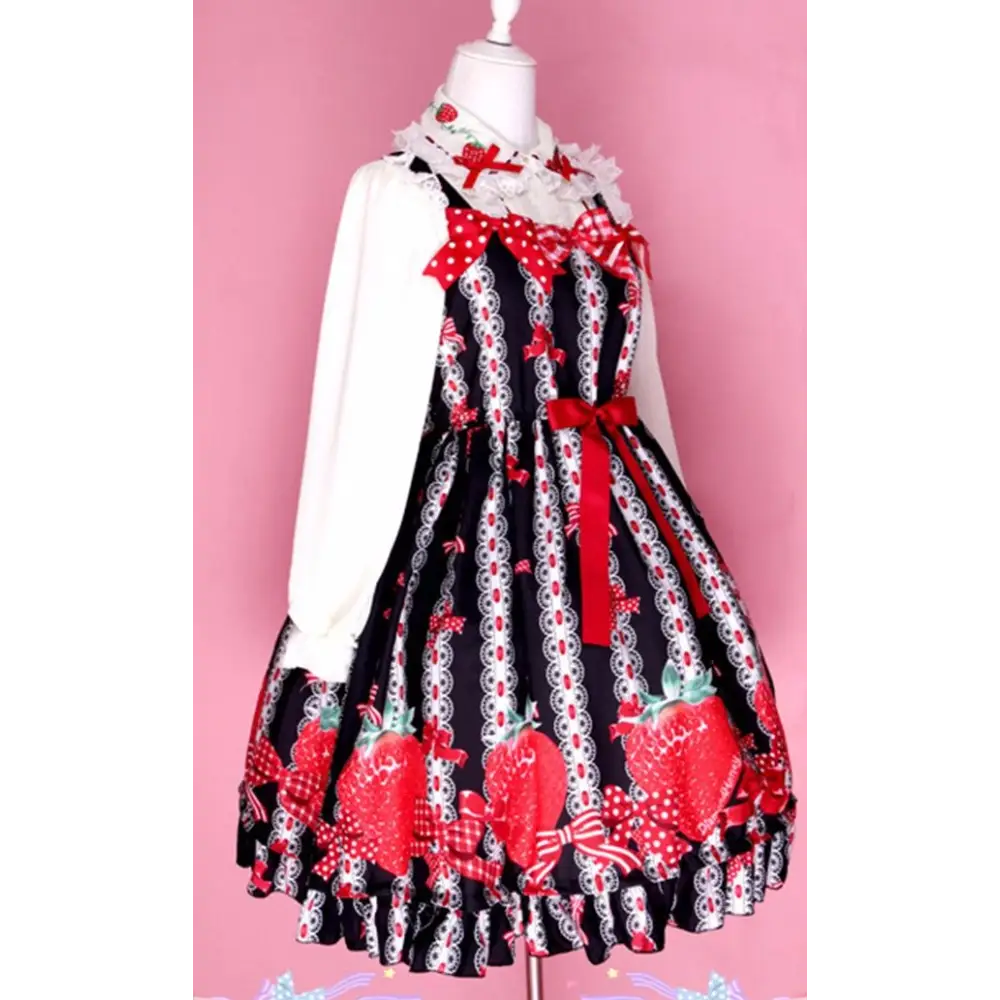 Strawberry Field Dress with Matching Bow Headband - Dress