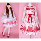 Strawberry Field Dress with Matching Bow Headband - Dress