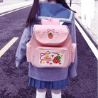 Strawberry Inspired Unicorn Backpack with Adjustable Straps and Pockets - backpack