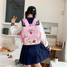 Strawberry Inspired Unicorn Backpack with Adjustable Straps and Pockets - backpack