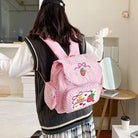 Strawberry Inspired Unicorn Backpack with Adjustable Straps and Pockets - Cosparty