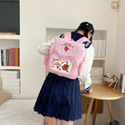 Strawberry Inspired Unicorn Backpack with Adjustable Straps and Pockets - Cosparty