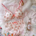 Strawberry Lingerie Set for Large Cup Size Fashion Lovers - M - underwear