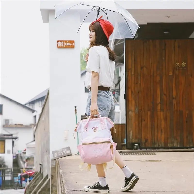 Strawberry Milk Kawaii Backpack for Stylish Everyday Wear - Cosparty