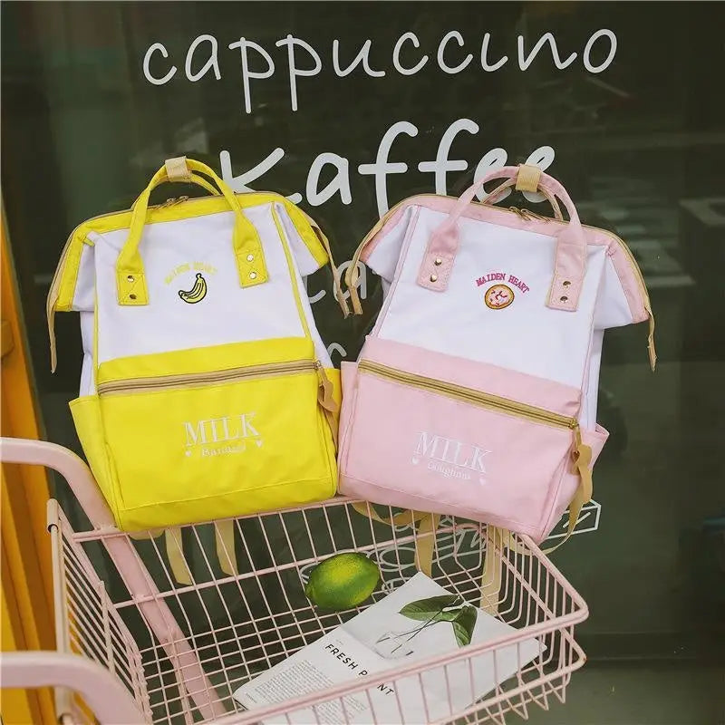 Strawberry Milk Kawaii Backpack for Stylish Everyday Wear - backpack