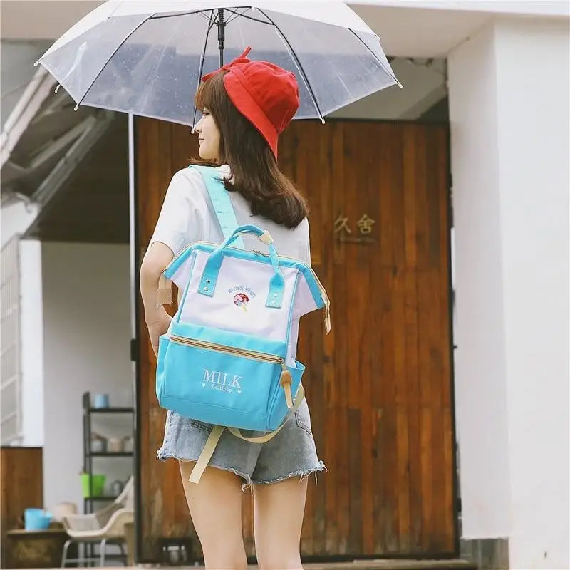 Strawberry Milk Kawaii Backpack for Stylish Everyday Wear - backpack