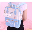 Strawberry Milk Kawaii Backpack for Stylish Everyday Wear - Cosparty