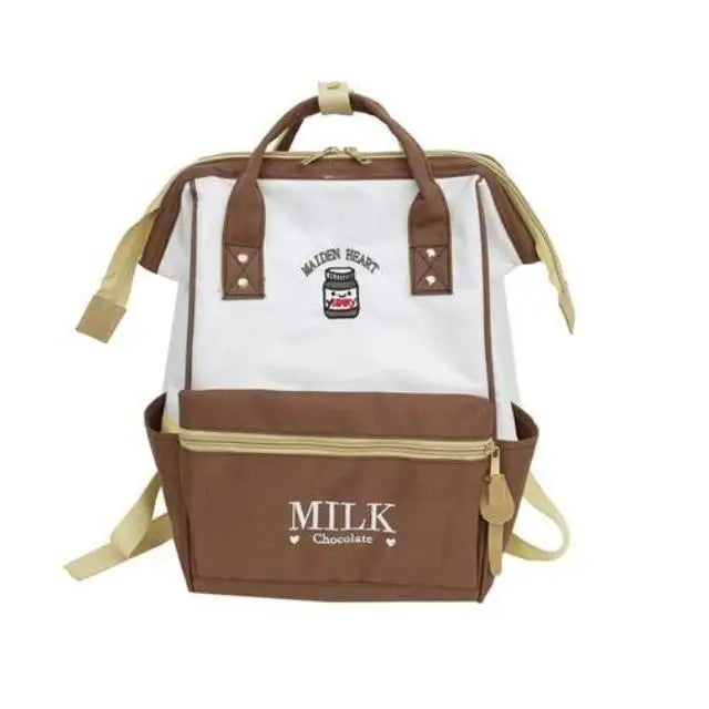 Chocolate Milk Backpack Book Bag School Knapsack Rucksack Harajuku Japan Fashion